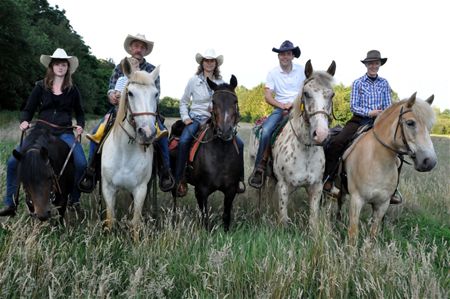 De cowboys van de Railroad Ranch