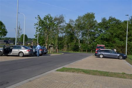 De eerste carpoolers staan er