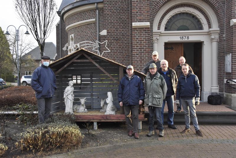 De kerststal staat in Bolderberg