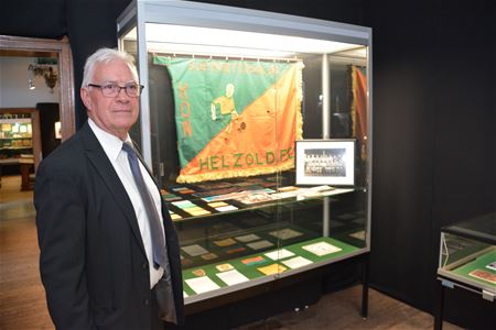 De zorg van de mijnen in een expo