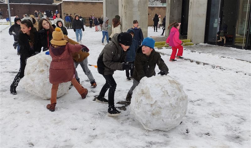 Dolle sneeuwpret in 't Molenholleke