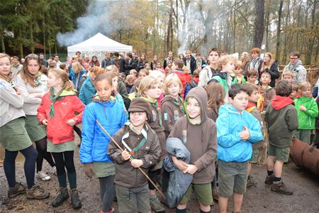 Feestje voor opening van het speelbos