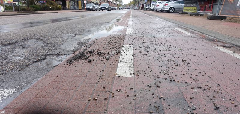 Fietsersbond boos over staat fietspad Koolmijnlaan