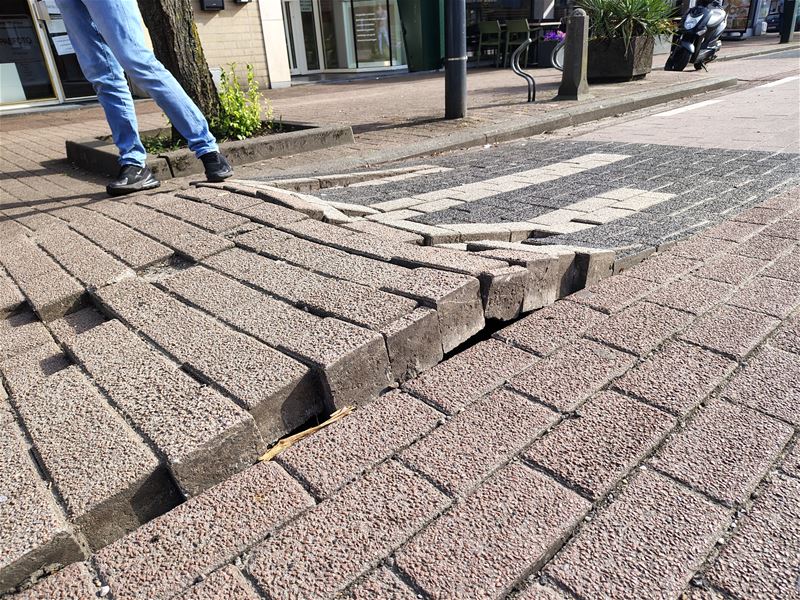 Fietspaden door hitte beschadigd
