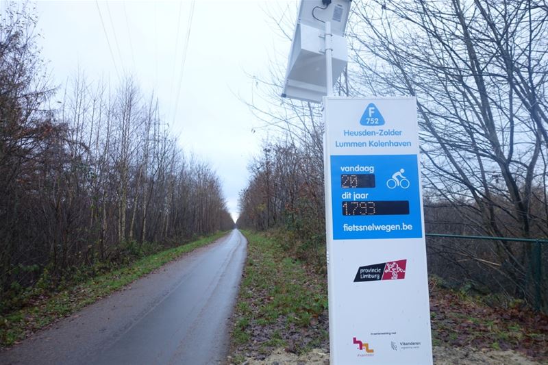 Fietsteller telt de fietsers op het routeke
