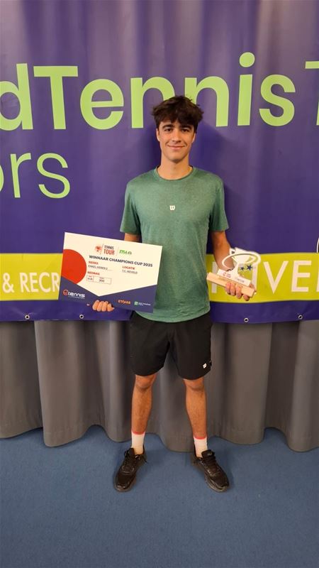 Giel Vossen is Vlaams tenniskampioen