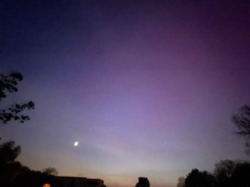 Het noorderlicht is te zien