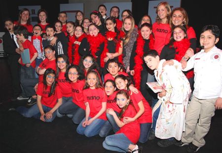 Jonge musicalsterren op het podium