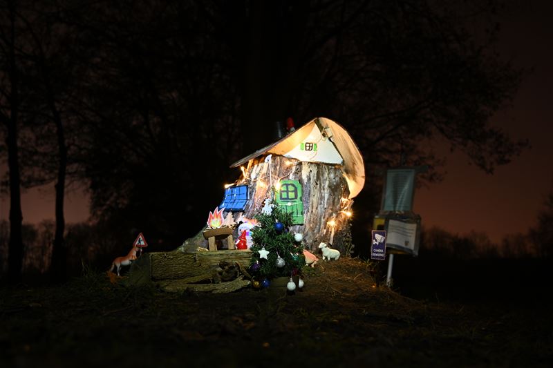 Kabouterhuisje is verlicht én staat te koop