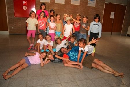 Kinderen op kamp in Sint-Baaf