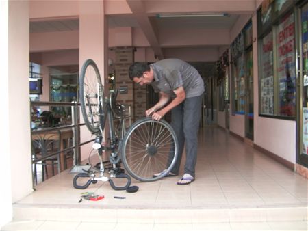 Lekke band op laatste fietsdag