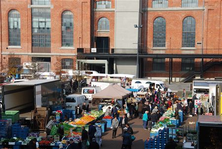 Markt in halloweenstemming