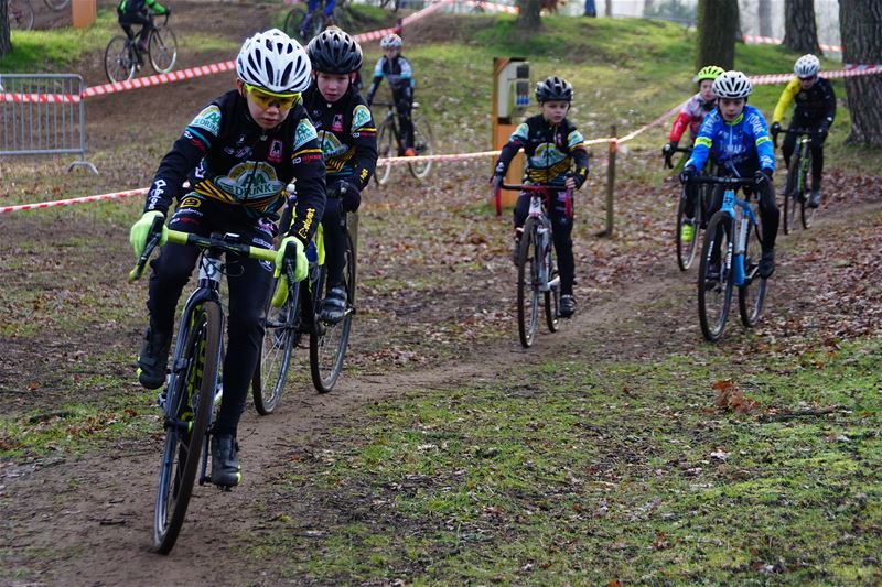 Massa jonge renners in het Zolderse veld