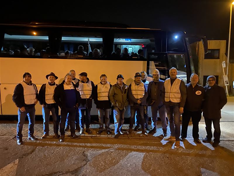 Mijnwerkers zijn onderweg naar Brussel