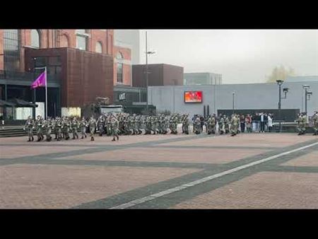 Militaire plechtigheid op het Marktplein