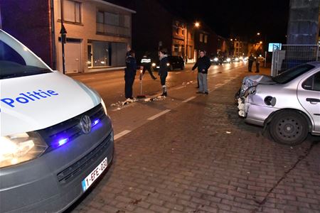 Moeizaam verkeer door botsing