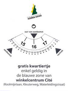 Morgen gratis parkeerschijf in de bus