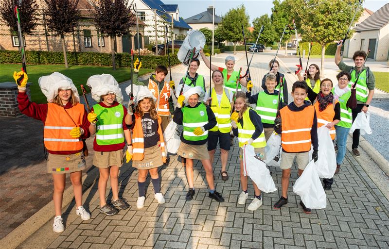 Na het concert ... de opruimactie op straat