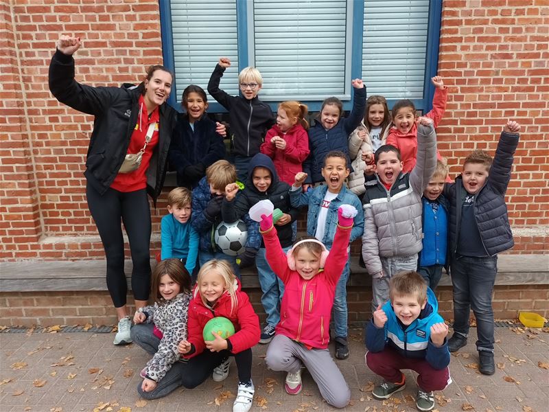 Nathalie Lemmens op bezoek in Sint-Jan Berchmans