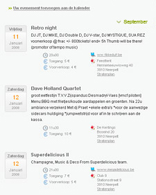 Nieuw: gratis evenementenkalender