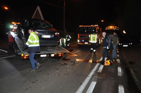 Olie en brokstukken na crash