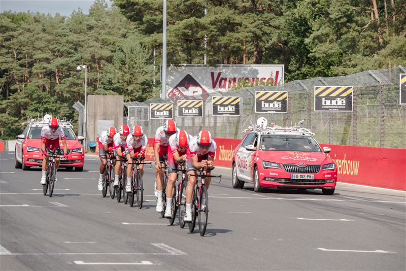 Ook de Cofidis-ploeg kwam trainen