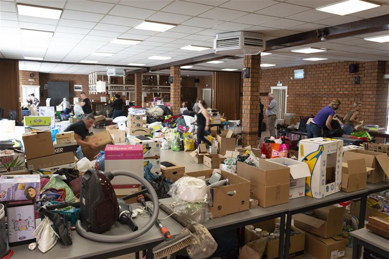 Ook inzameling in Harmoniezaal Zolder