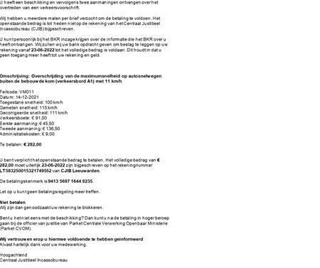 Opgepast voor oplichting via 'snelheidsboetes'