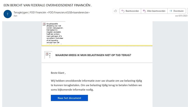 Oplichters zijn soms slordig