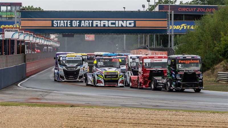 Regen maakt truckraces nog moeilijker