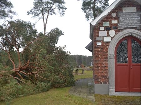 Sacramentskapel ontsnapt aan stormschade