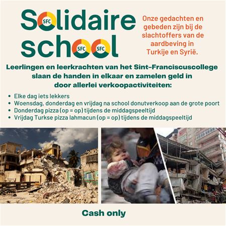 SFC-leerlingen verkopen lekkers tvv slachtoffers