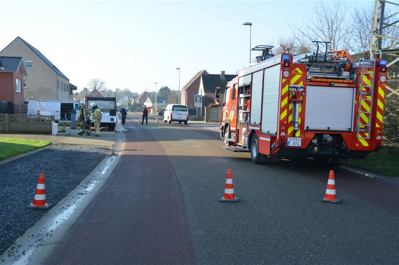 Straat even afgesloten door gasgeur