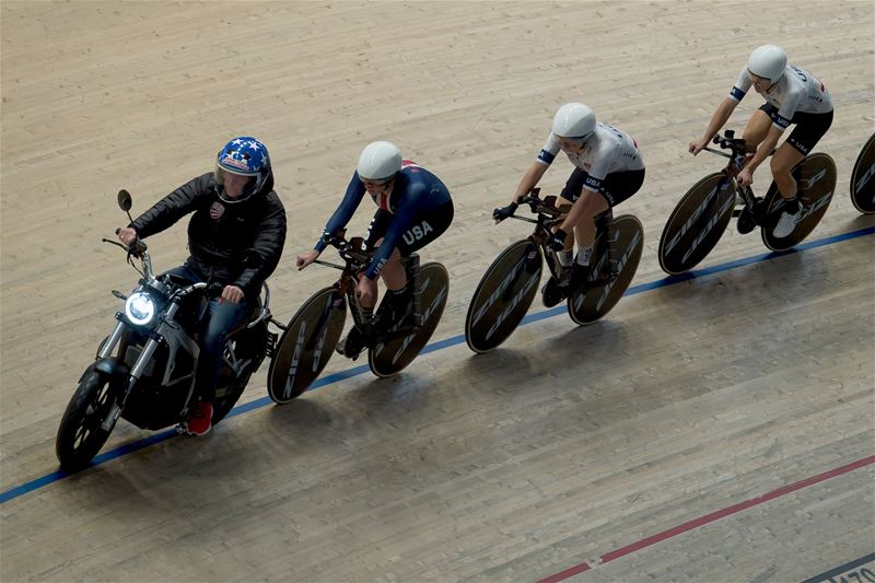 Team USA nog volop aan 't trainen op de piste