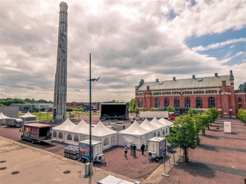 Terrein voor be-MINE Blues in volle opbouw