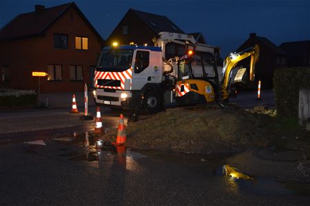 Urenlang werk door waterlek in Boekt