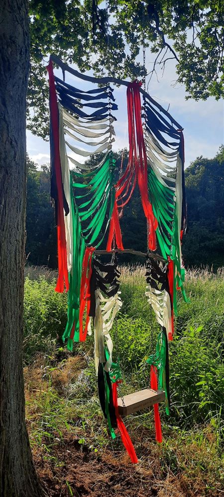 Vakantieschommel van Stefan in Palestijnse kleuren