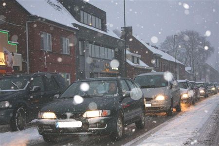 Verkeerschaos door sneeuw