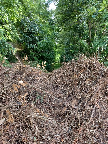 Wandel- en mountainbikeroute is versperd