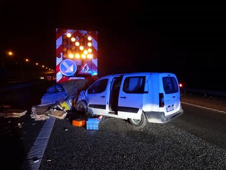 Weer botsing bij werken op E 314