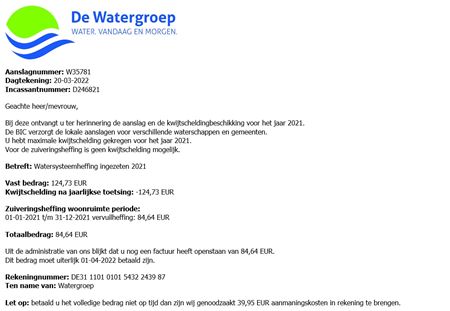 Ze proberen het ook via De Watergroep