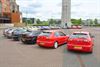 Autoclub Seat Leon voor fotosessie op Marktplein