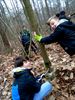 Leerlingen aan de slag in het bos van Eversel