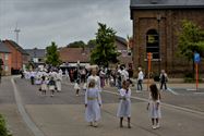 Processie en viering in mooi decor