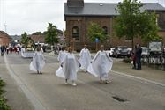 Processie en viering in mooi decor