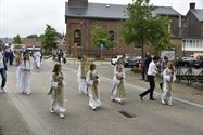 Processie en viering in mooi decor