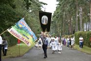 Processie en viering in mooi decor