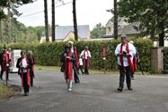 Processie en viering in mooi decor