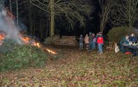 Een kerstboomverbranding in de Heuvelstraat