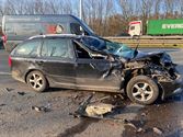 Stevige crash op autosnelweg